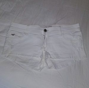 Hollister White Jean Shorts